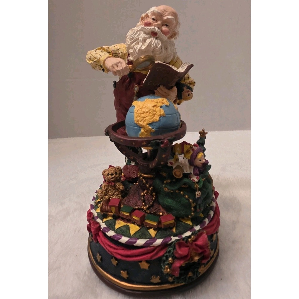 1997 Dayton Hudson Musical Santa‎ With Rotating Christmas Globe Joy To The World